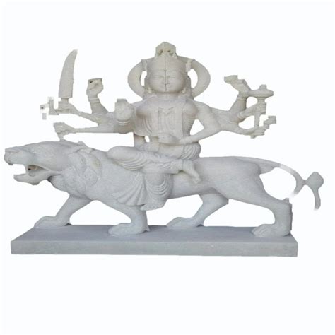 Sitting 3 Feet White Marble Maa Durga Statue Temple At Rs 51000 In Alwar