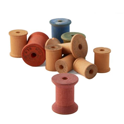 Assorted Wooden Thread Spools - True Vintage - Wooden Spools - Wood ...