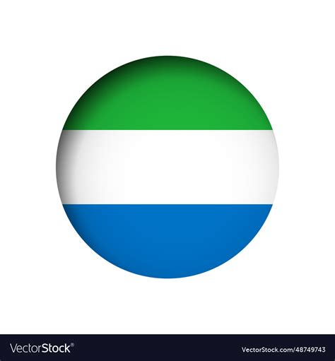 Circle Flag Of Sierra Leone Royalty Free Vector Image