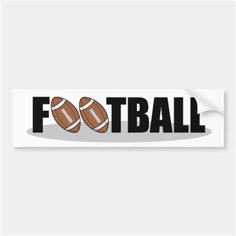 Football Bumper Sticker Zazzle