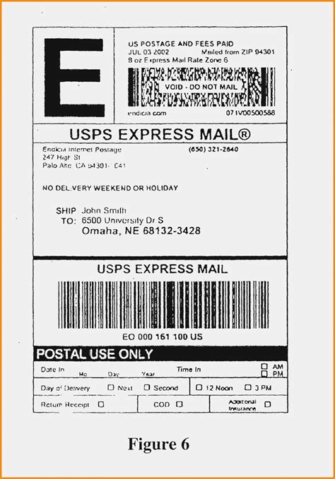 Usps Shipping Label Template - Detrester.com