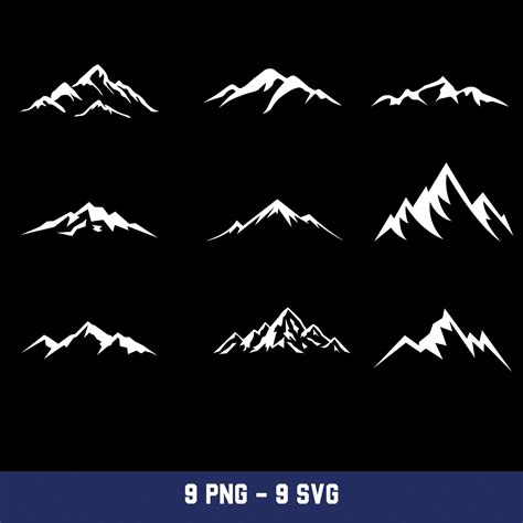 Mountain Svg Bundle Mountain Silhouette Svg Hills Svg Mountain Png Etsy