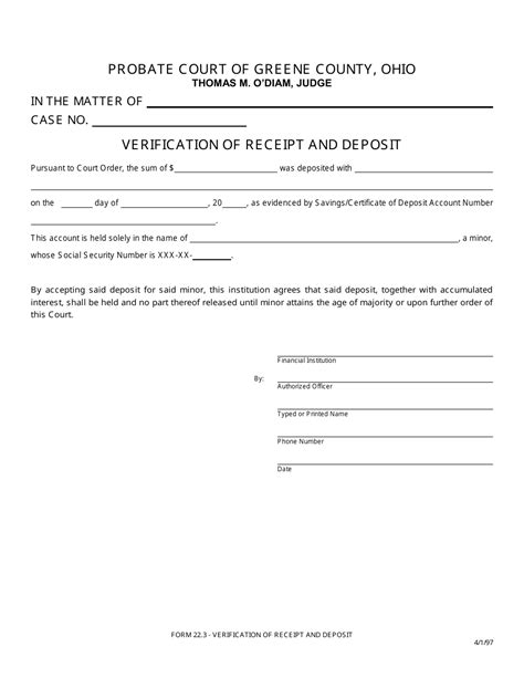 Form 22.3 - Fill Out, Sign Online and Download Fillable PDF, Greene ...