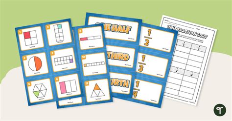 Unit Fraction Sort Teach Starter