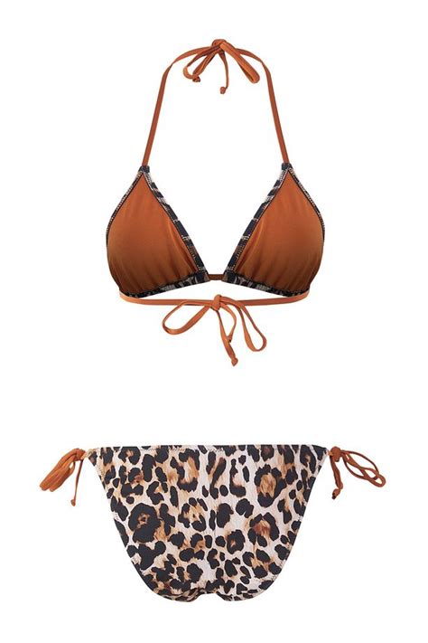 Trendyolmilla Leopar Desenli Üçgen Normal Bel Bikini Takımı TBESS25BT00183 Fiyatı Yorumları