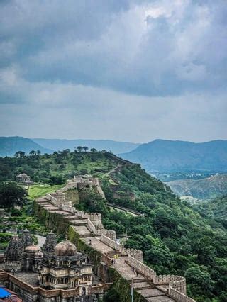 Kumbhalgarh Fort Wall "The Great Wall of India" extends to the enormous ...