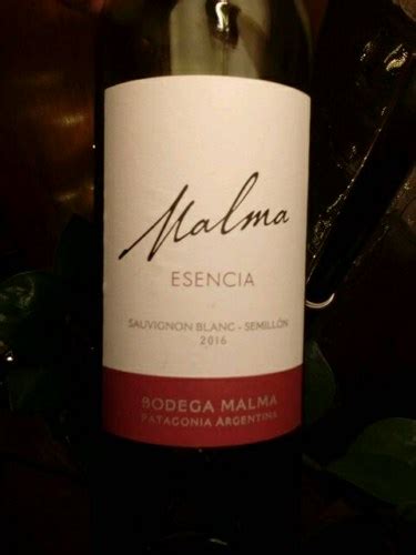 Malma Nqn Esencia Sauvignon Blanc S Millon Vivino Australia