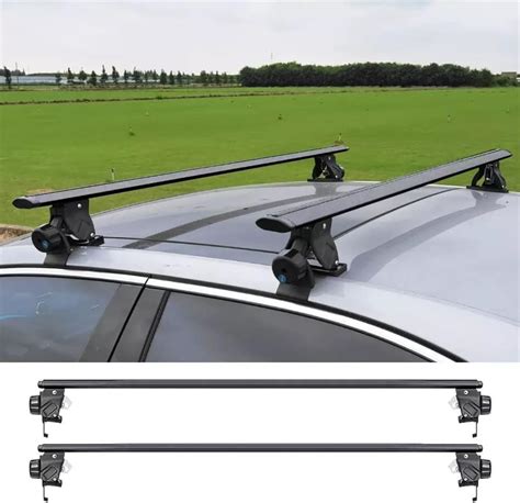 Black W O Roof Rail Rack Lockable Cross Bar Crossbar Fit For Acura Mdx