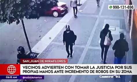 Sjm Vecinos Denuncian Incremento De Robos En Avenida Los Lirios