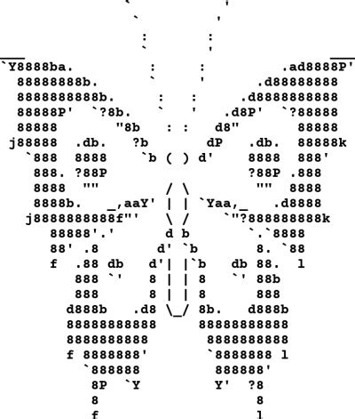 Butterfly ascii art