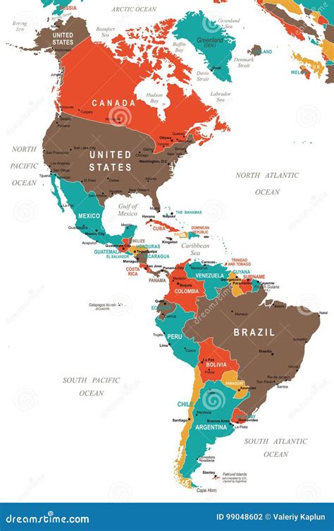 Download North And South America Map Free Vector - Www