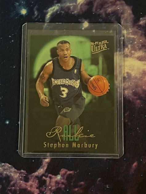 1996 97 Fleer Ultra All Rookie 10 Stephon Marbury Rookie Minnesota