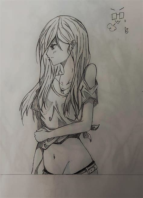 Anime Drawings In Pencil Girl