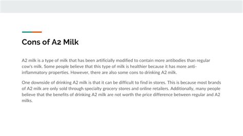 PPT A2 Milk What You Need To Know PowerPoint Presentation Free