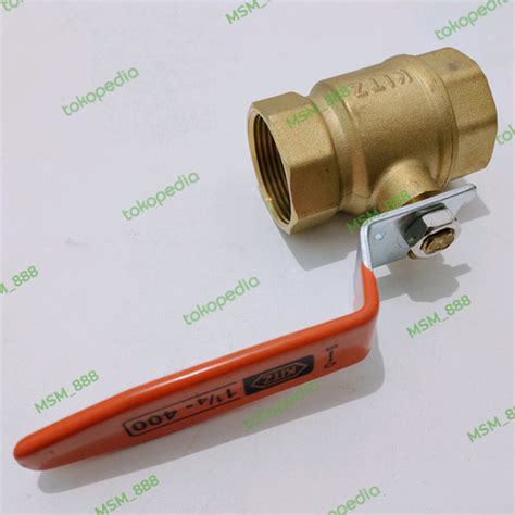 Jual Ball Valve Kitz Kuningan Brass Inch Stop Kran Drat Dalam