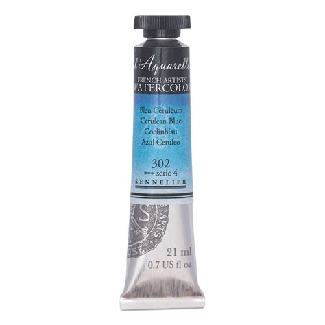 Sennelier French Artists Watercolor Cerulean Blue 21 Ml Tube