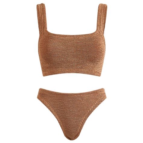 Hunza G Xandra Bikini Metallic Cocoa END US