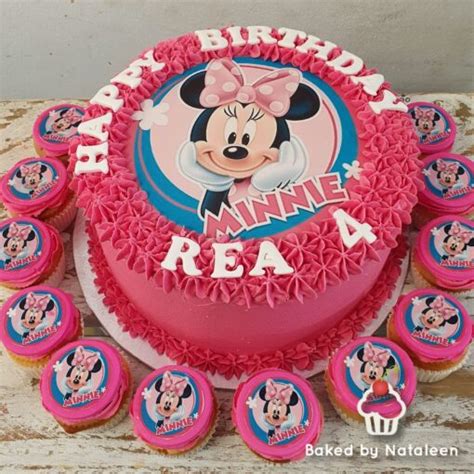 Minnie Mouse Buttercream Cake Baked By Nataleen