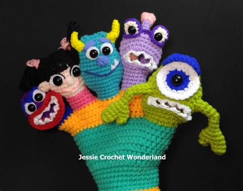 Monsters Hand Puppet _ English Crochet Pattern _ Monsters University ...