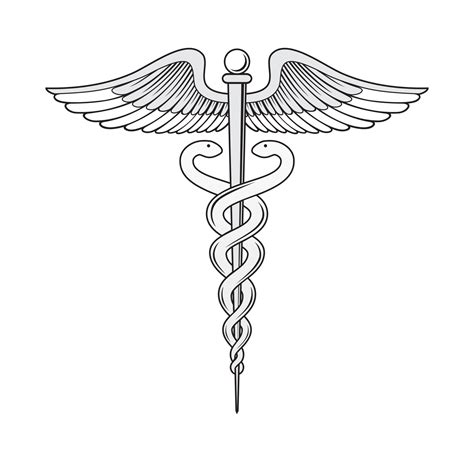 Medical caduceus symbol design illustration 9873960 Vector Art at Vecteezy