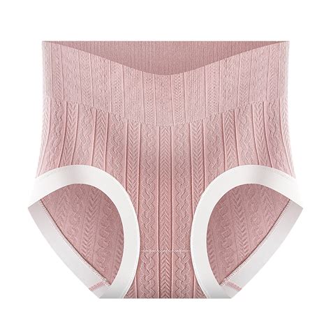 High Waisted Seamless Panties Womens Traceless Briefs Graphene Crotch