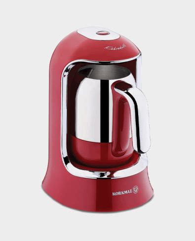 Buy Korkmaz A860-03 Kahvekolik Coffee Maker (Red &amp; Chrome) in Qatar ...