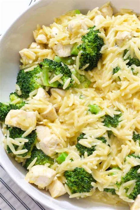 Cheesy Chicken And Broccoli Orzo Mindys Cooking Obsession