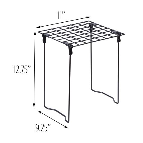 Honey Can Do 925 Stackable Steel Folding Locker Shelf Black