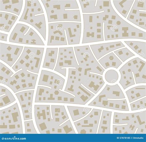 Vector Seamless Road City Map Stock Vector - Illustration of fabric, town: 57878185