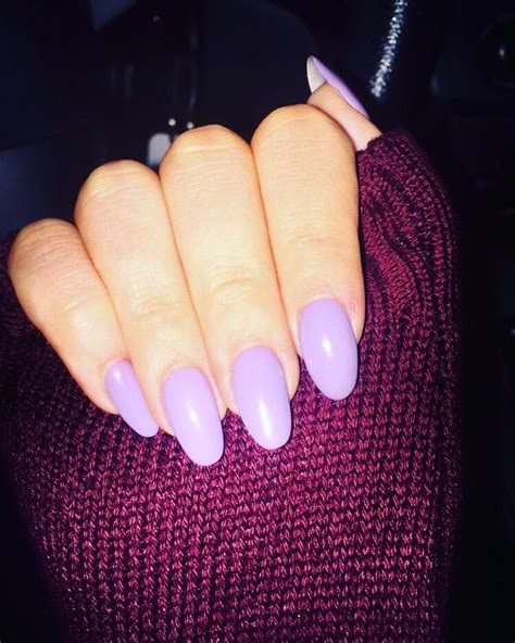 Lavender Almond Shaped Nails Nails Nail Shapes Trendy Nails