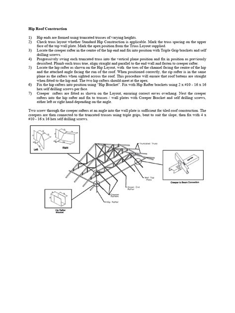 Hip Roof Construction | PDF