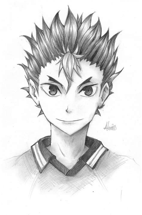 Nishinoya Yu Anime Sketch Anime Drawings Anime Drawings Sketches