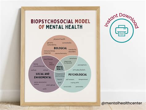 Biopsychosocial Model Of Mental Health Therapy Office Poster