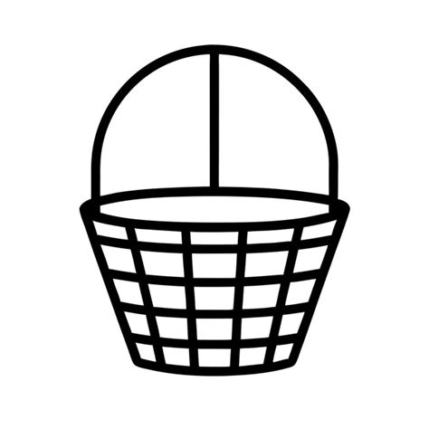 Wicker Basket With Handle Vector Illustration Premium Ai Generated Vector