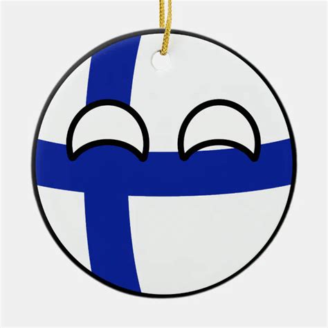 Funny Trending Geeky Finland Countryball Ceramic Ornament Zazzle