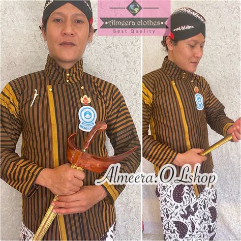 Jual Surjan Lurik Gradiasi Alusan Raja Keong Istimewa Hitam Coklat