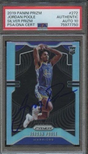 Panini Prizm Silver Jordan Poole Auto Psa Dna Ebay