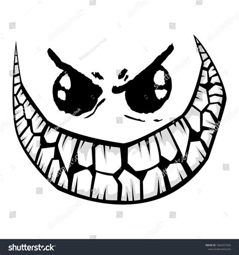 Evil Smile On White Background Stock Vector Royalty Free 1664327026