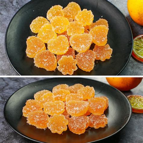 Orange Gummy Candy Orange Jujubes Recipe Jello Candy Recipe Yummy