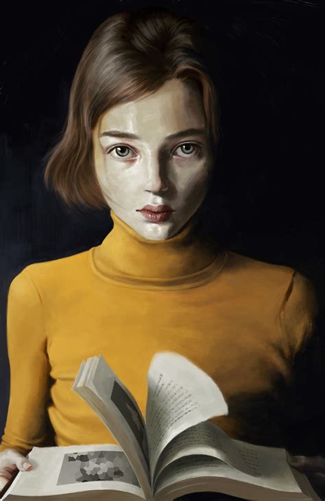 Artstation Girl Reading