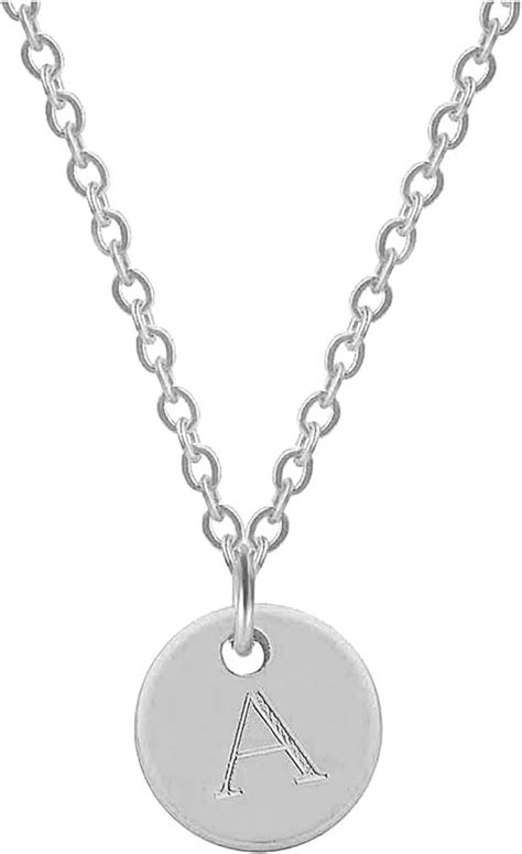 Roerdtry Schmuck Buchstaben Kette Silber Platiniert Damen Kette