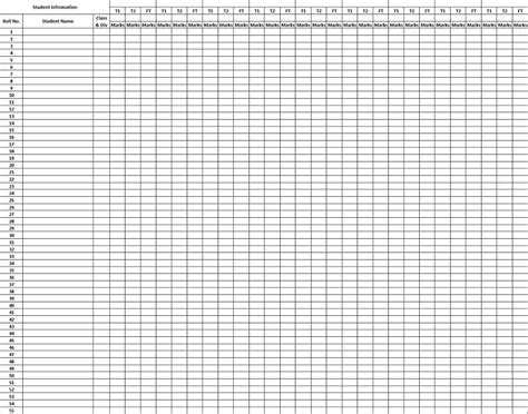 School Report Card And Mark Sheet Excel Template Msofficegeek