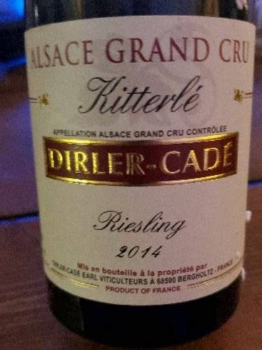 Dirler Cad Alsace Grand Cru Kitterle Riesling Vivino