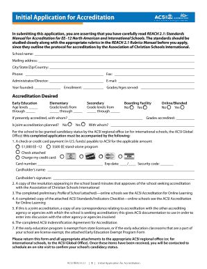 Fillable Online Initial Application For Accreditation Fax Email Print