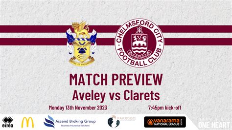 Aveley A Match Preview Chelmsford City FC