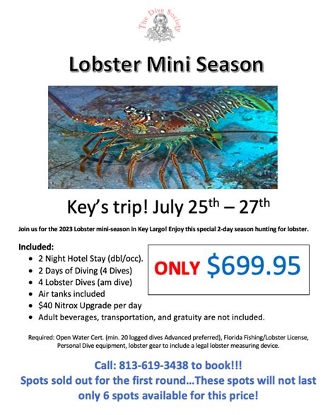 Lobster Mini Season July 25 27 2023