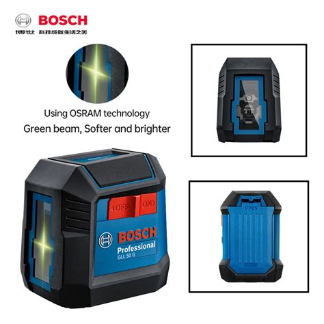 Bosch-2-Lines-Laser-Level-High-Precision-Green-Light-GLL50G-Instrument ...