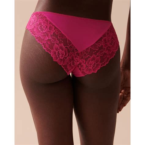 Buy La Vie En Rose Microfiber And Lace Bikini Panty Online