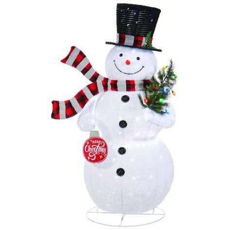 Holiday Living 72 In Multicolour Lighted Pop Up Snowman 89 210 Rona