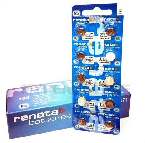 5 Renata 371 Mercury Free Silver Oxide SR920SW Watch Batteries